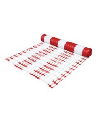 Picture of Heavyweight Barber Pole Red and White Barrier Mesh, 50m Roll