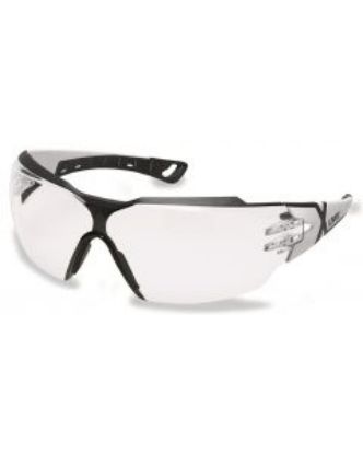 Picture of UVEX PHEOS CX2 Safety Glasses - Clear Lens, White / Black Frame