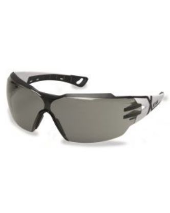 Picture of UVEX PHEOS CX2 Safety Glasses - Grey Lens, White / Grey Frame