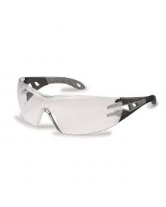 Picture of UVEX PHEOS Safety Glasses - Clear Lens, Grey / Black Frame