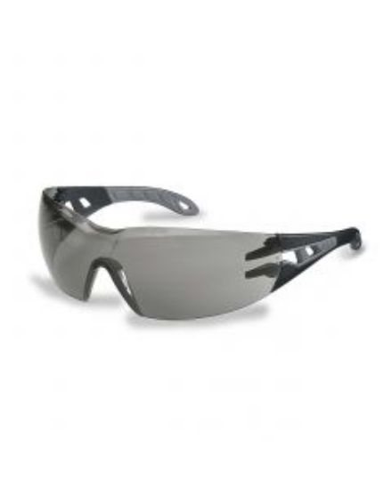 Picture of UVEX PHEOS Safety Glasses - Grey Lens, Grey / Black Frame