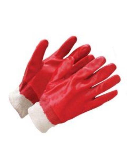 Picture of Red PVC Coated Knit Wrist Gloves