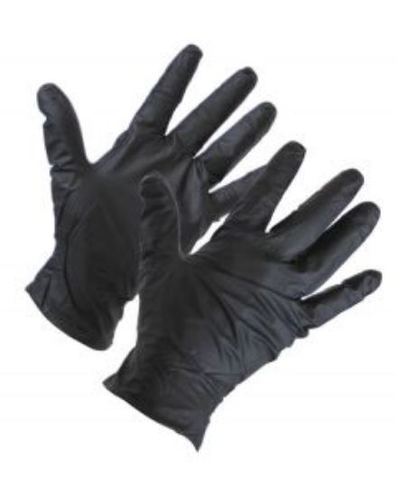 Picture of Black Nitrile Gloves