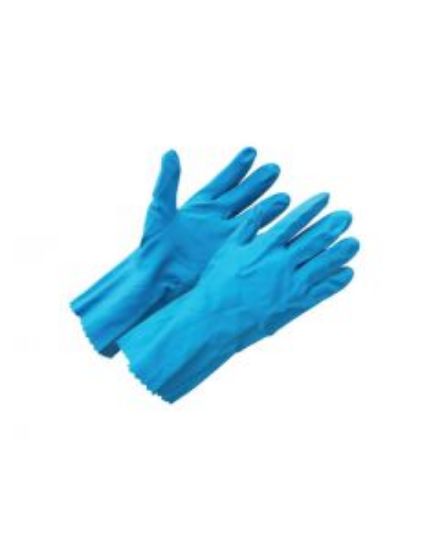 Picture of Rubber Gloves - Blue Silver Lined