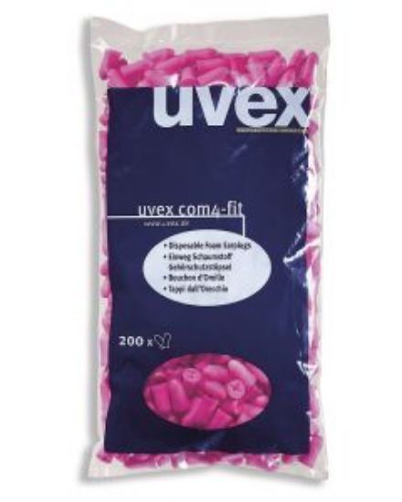 Picture of Uvex Com-4-Fit Ear Plugs Dispenser Bag of 200 Pairs