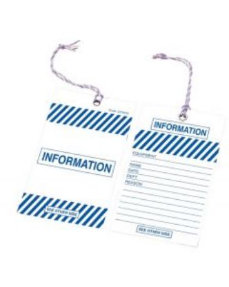 Picture of Safety Tag - Safety Tag Information Blue 100/Pack