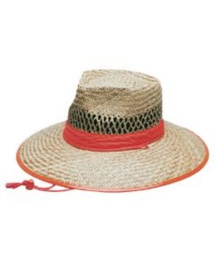 Picture of Sun Hat - Natural Straw Orange Medium