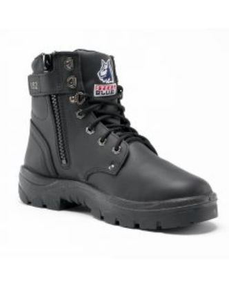 Picture of Steel Blue Argyle ZIP Side Steel Cap Boot - Black