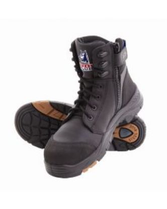 Picture of Steel Blue Torquay Zip & Lace Up Safety Boot, Composite Cap