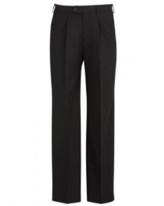 Picture of Mens Single Pleat Wool Blend Trouser (Bc)