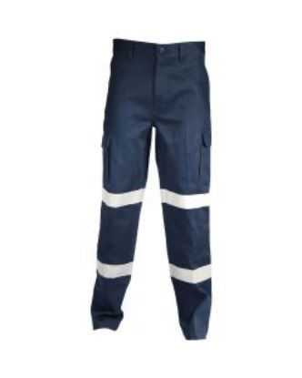 Picture of DNC Workwear Cargo Pants Double Hoops Taped - Navy