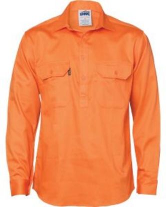 Picture of Long Sleeve Closed Front Cotton Drill Shirt DNC Work Wear