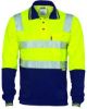 Picture of Cotton Back Long Sleeve Hi-vis Two Tone Polo Shirt with CSR Reflective Tape