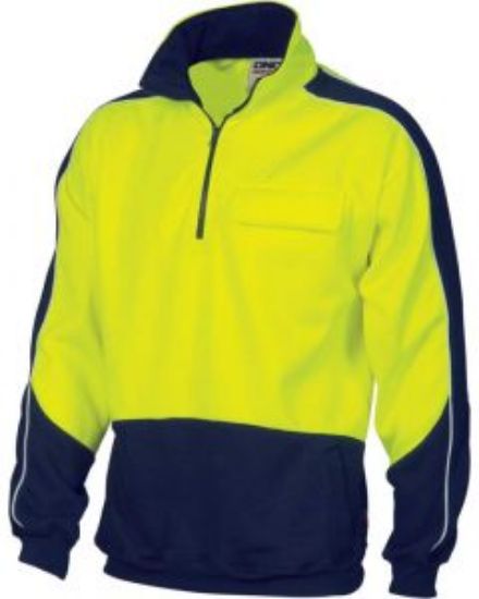 Picture of Hi Vis Contrast Panel 1/2 Zip Windcheater