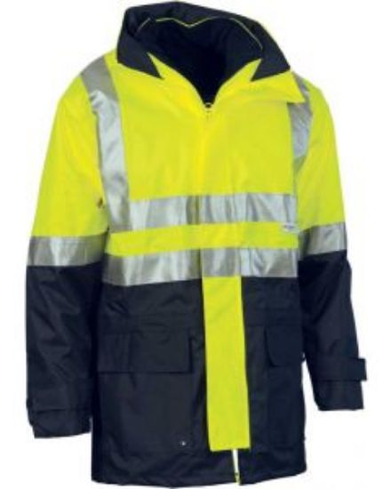 Picture of 4 In 1 Hi-vis 2 Tone Breathable Rain Jacket with Vest