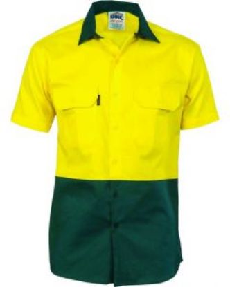 Picture of Short Sleeve Hi Vis Cotton Drill Shirt