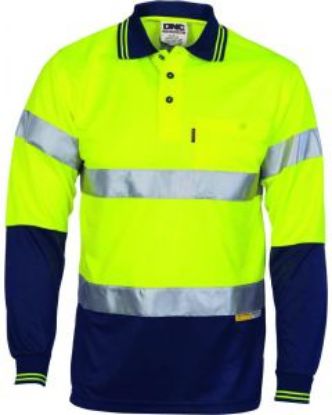 Picture of Long Sleeve Micromesh Polo Shirt with Reflective Tape