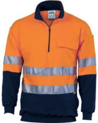 Picture of Hi Vis 2 Tone 1/2 Zip 100% Cott. Fleecy Winch