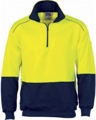 Picture of Hi Vis 1/2 Zip Reflective Piping Windcheater