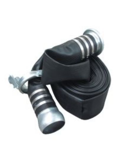 Picture of Black Rubber Layflat Hose Kit, 20m X 250 Mm ID / 10" ID Fitted With Bauer Fittings