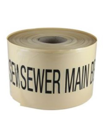 Picture of Mains Marker Tape Non-Detectable Beige (Sewer Main)