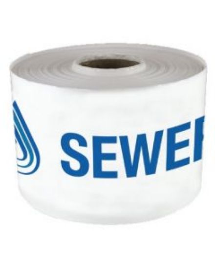Picture of Mains Marker Tape Non-Detectable White (Sewer Connection) - For use in WA only