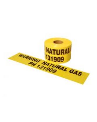 Picture of Mains Marker Tape Non-Detectable Yellow (Natural Gas Main With Phone Number)