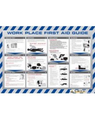 Picture of Sign Poster - Work Place First Aid Guide 600 X 320mm