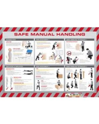 Picture of Sign Poster - Safe Manual Handling 600 x 320mm