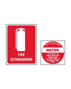 Yalanji Supplies. Fire Extinguisher Sign Kit Water