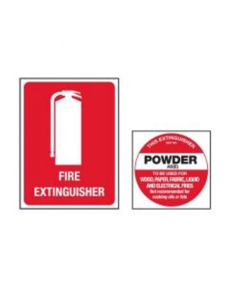 Picture of Fire Extinguisher Sign Kit Powder ABE