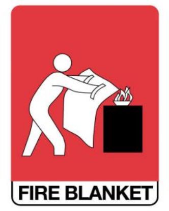 Picture of Fire Sign - Fire Blanket 225 x 300 mm Poly