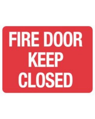 Picture of Fire Sign - Fire Door Keep Closed 225 x 300mm Poly