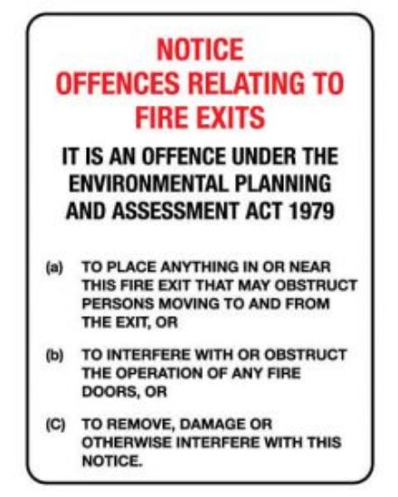 Picture of Fire Sign - Notice Offences 225 x 300 mm Poly