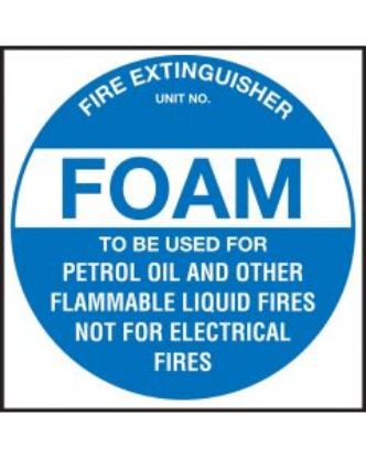 Picture of This Extinguisher Foam Fire Safety Sign Placard 150 x 150mm