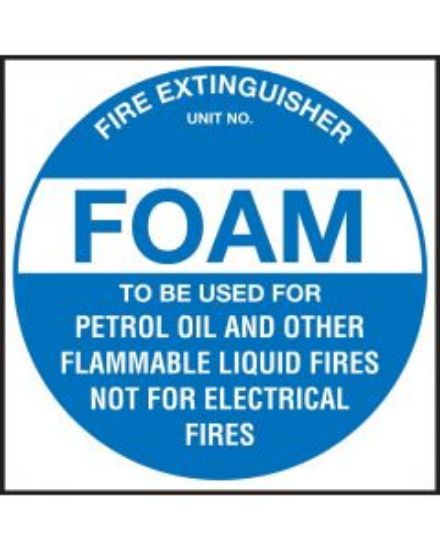 Picture of This Extinguisher Foam Fire Safety Sign Placard 150 x 150mm