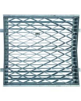 Picture of Vee Gully Hinged Grate and Frame, SM2 Profile 900 x 375mm Weave