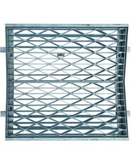 Picture of Vee Gully Hinged Grate and Frame, SM2 Profile 900 x 375mm Weave