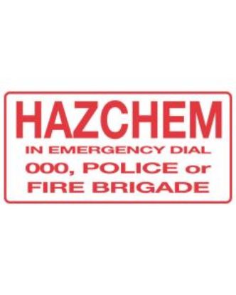 Picture of Hazchem In Emergency Dial 000