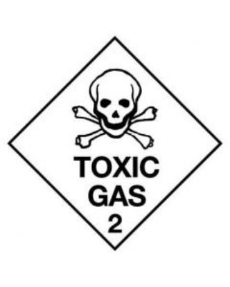 Picture of Toxic Gas 2 - Poly Hazchem Sign 250 x 250 mm