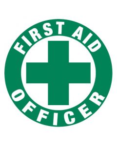 Yalanji Supplies. Emergency Sign Hard Hat Sticker - First Aid Officer