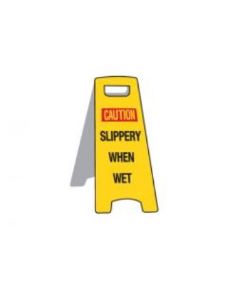 Picture of Deluxe Floor Stand Sign - Slippery When Wet 670mm
