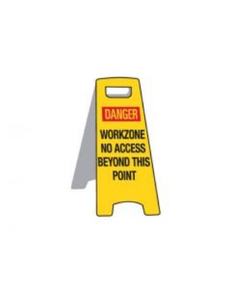 Picture of Deluxe Floor Stand Sign - Danger Workzone 670mm