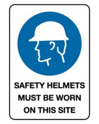 Picture of Mandatory Sign - Safety Helmets Must Be Worn 600 x 450 mm Poly