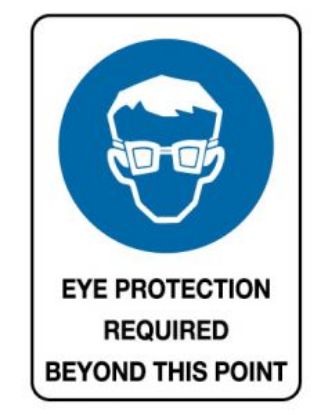 Picture of Mandatory Sign - Eye Protection Beyond This Point 600 x 450mm