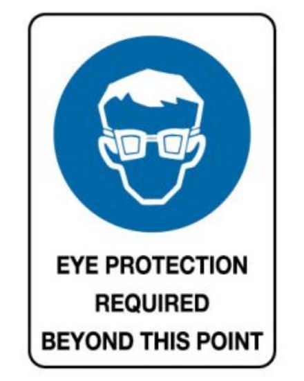 Picture of Mandatory Sign - Eye Protection Beyond This Point 600 x 450mm