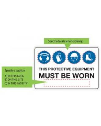 Picture of Mandatory Multi Custom PPE Sign 900 x 600mm Metal