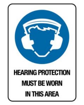 Picture of Mandatory Sign - Hearing Protection In This Area 600 x 450mm