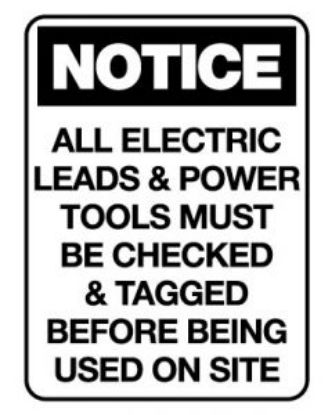 Picture of Notice Sign - Notice All Electric Leads - Metal