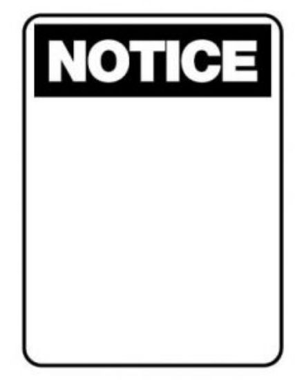 Picture of Notice Sign - Blank 600 x 450mm - Metal